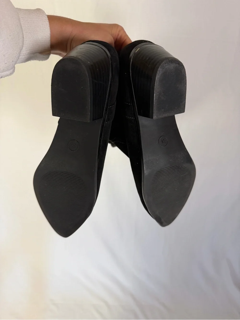 Universal Thread Black Suede Over-the-Knee Western Boots